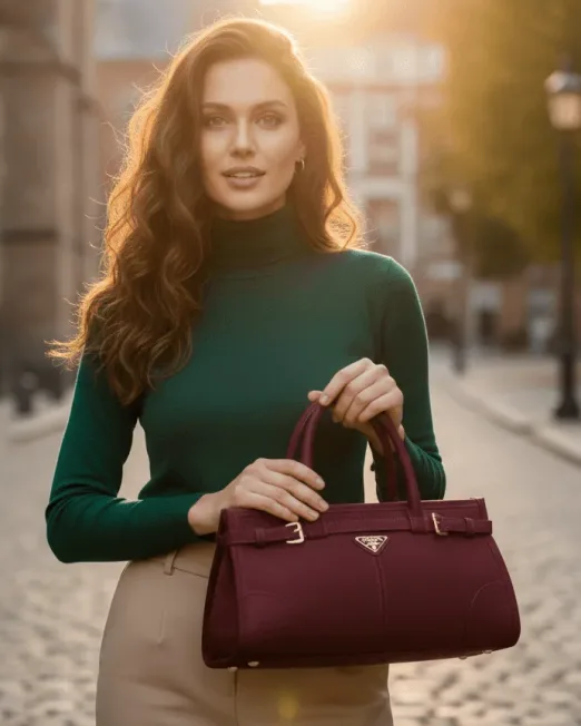 Tokalı Lüks Satchel Çanta