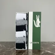 LACOSTE Erkek Çorap 6’lı Set | Siyah, Beyaz, Gri | Pamuklu & Terletmez Çorap