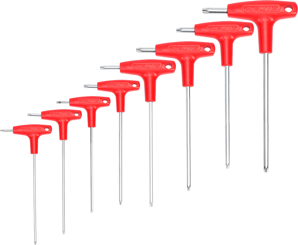 4909-00-8108.png İzeltaş T Tipi Torx Allen Anahtar Takımı 8 Parça - Görsel 1