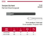 İzeltaş Tesviyeci Düz Keski 125 Mm