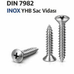 DIN 7982 INOX 2.9x6.5 YHB Sac Vidası 100 Adet